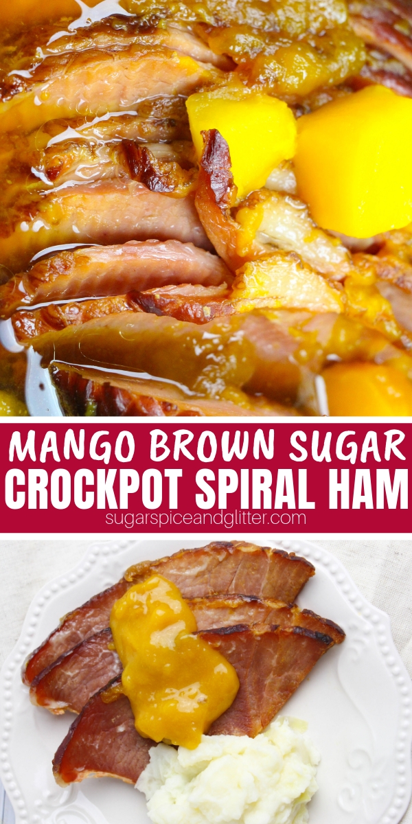 If you're not a huge fan of pineapple's acidity, you need to try this Mango Brown Sugar Crockpot Spiral Ham, a sweet, salty and umami option for Easter supper or Christmas