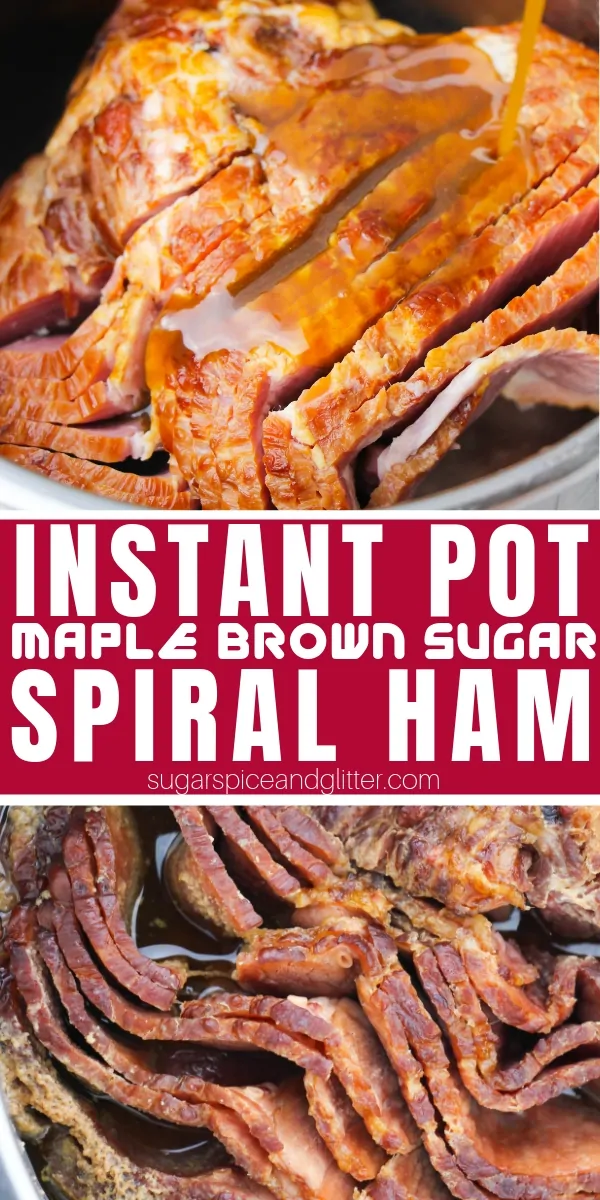 The PERFECT way to cook your holiday ham, this Instant Pot Brown Sugar Spiral Ham is succulent, sweet and savoury - and perfectly cooked, leaving your oven free for side dishes or other mains