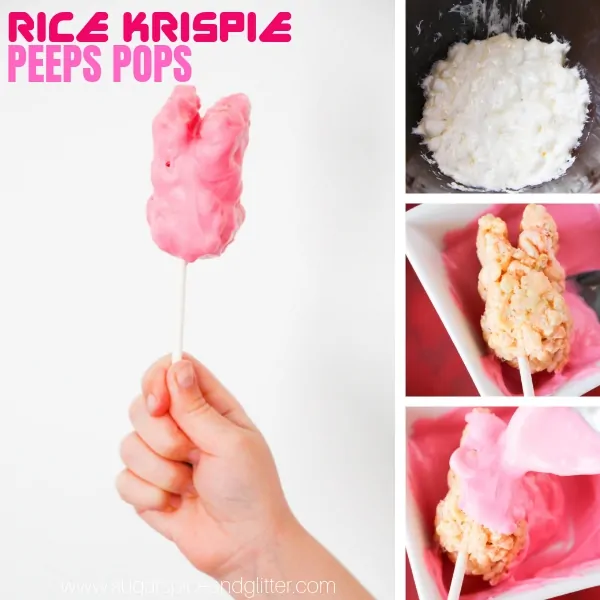 How to make PEEPS Rice Krispie Treats - a fun twist on classic Rice Krispie treats for Easter