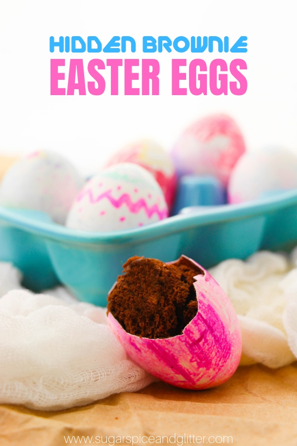 How to make Easter Egg brownies - right in the shell! A fun Easter dessert inspired by Cascarones 