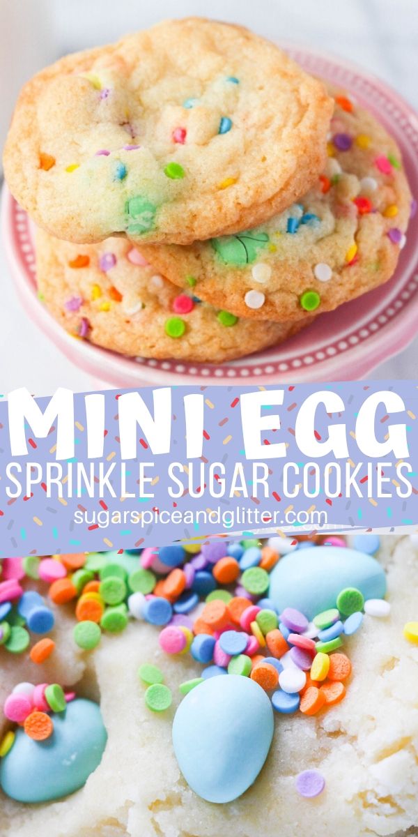 Dip into your Mini Egg stash to make these fun Easter cookies! Mini Eggs, Sprinkles, Brown Butter - what could be better?!