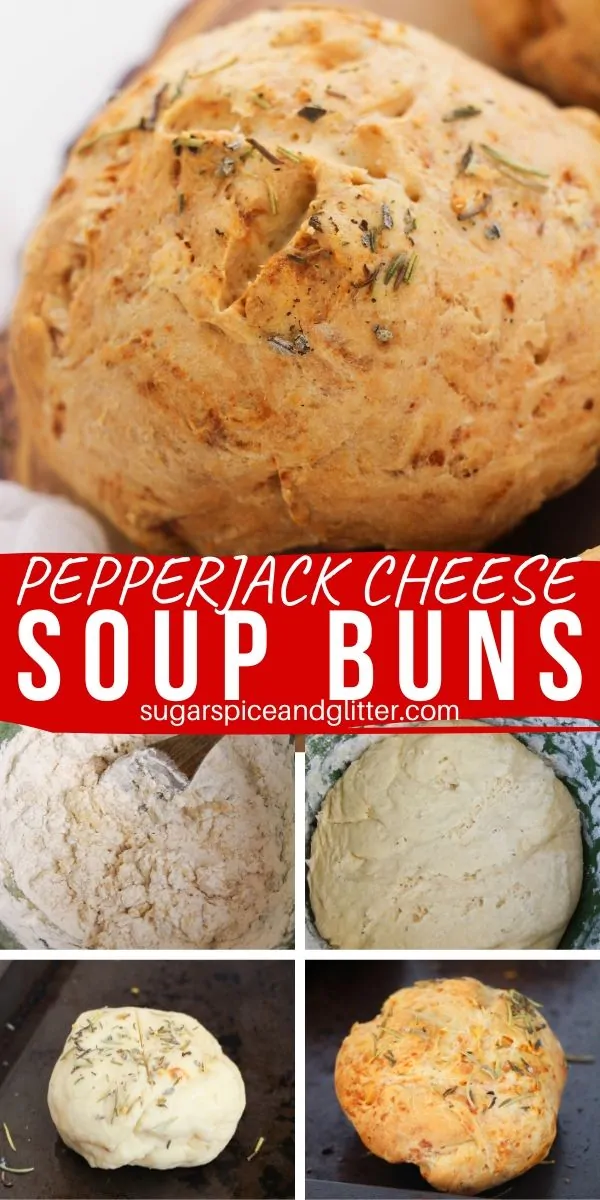 A delicious white pretzel bun perfect for dipping in soup, these Italian Soup buns are flavored with pepperjack cheese, Italian seasoning, and a hint of pretzel sweetness.