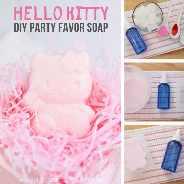 How to make cat soaps for a homemade gift or party favor