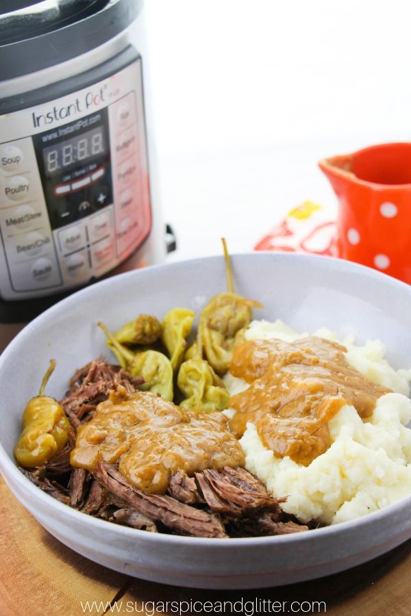 Instant Pot Mississippi Pot Roast using all real ingredients, for a delicious, perfectly cooked roast that you can feel good about serving your family