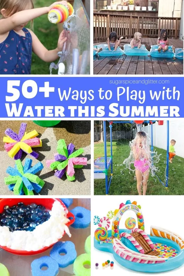 Water sensory play ideas for the summer, from water table activities to DIY Water Walls, and the best water toys for staying cool this summer