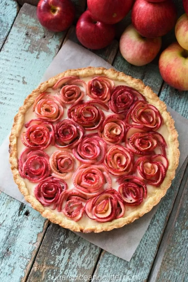 Planning a birthday for someone who doesn't like cake? Make them this pretty apple rose pie instead