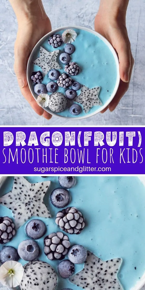 Who said kids don't like spirulina? This dragon-inspired smoothie bowl is great for getting kids excited to try this superfood