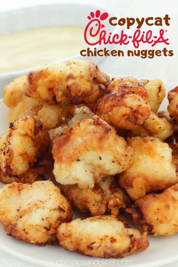 If you love ChickFilA nuggets, you need to try this copycat nugget recipe - plus it has a recipe for the sauce! Crispy, tender and flavorful chicken nuggets from scratch