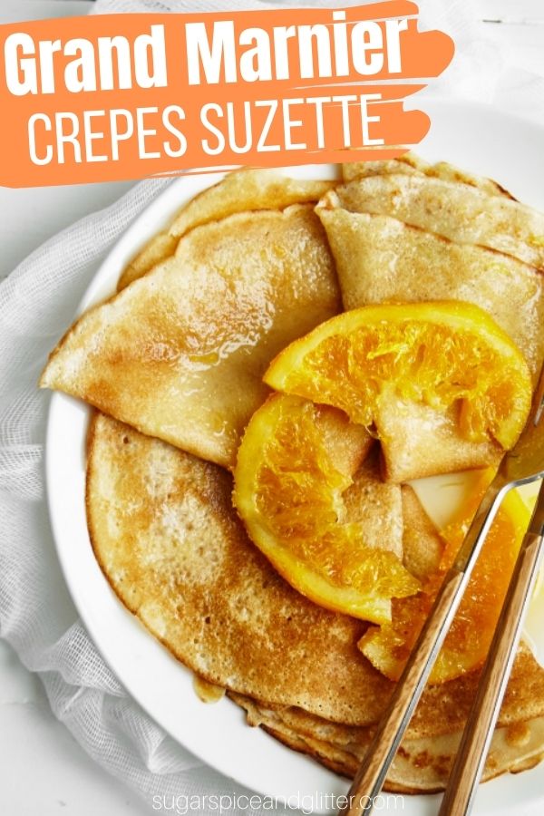 A delicious boozy brunch recipe, these Crepes Suzette are served in a luscious Grand Marnier caramel sauce for a decadent French brunch