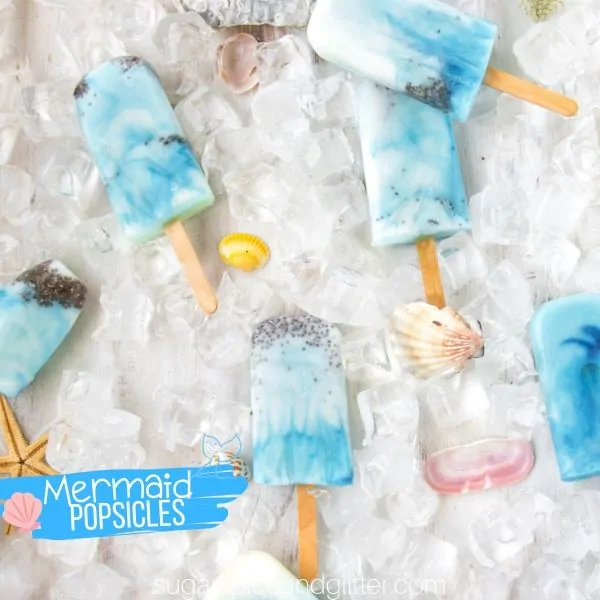 How to make Mermaid Popsicles for a Mermaid Birthday Party