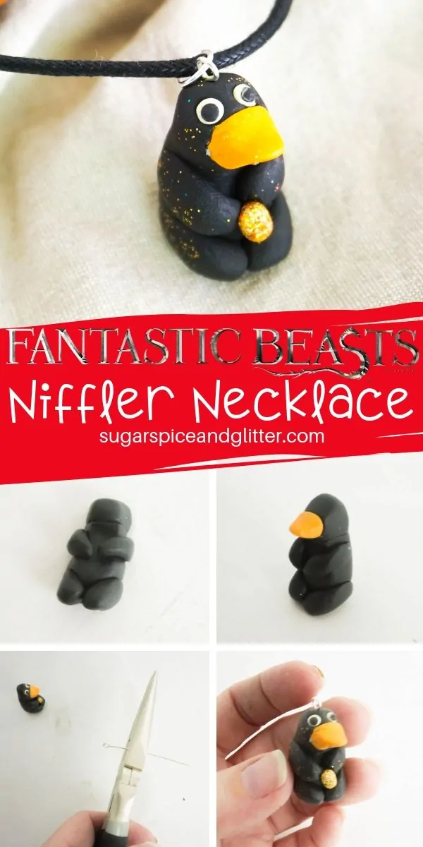 A cute craft for the Fantastic Beasts fan in your life, this Niffler Necklace is super easy to make with just a few materials!