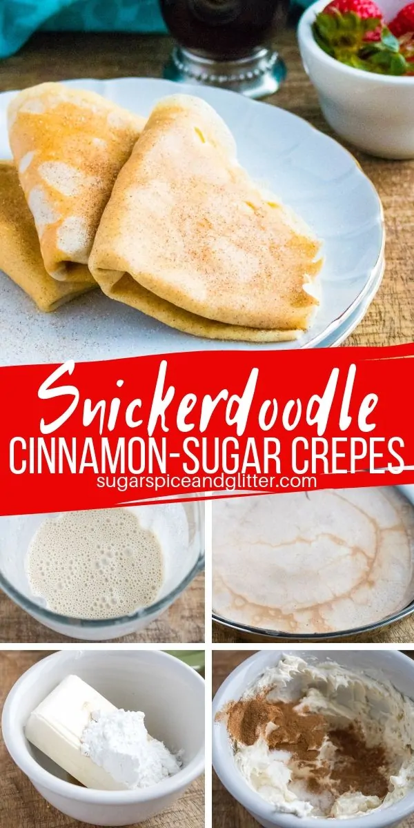 The ultimate easy brunch recipe, these Snickerdoodle Crepes are inspired by our family vacation to Paris! Inspired by the cinnamon-sugar crepes you can get at Paris street stalls