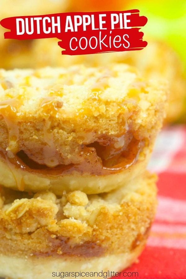 Dutch Apple Pie Cookies are a fun take on a traditional Dutch Apple Pie. They make a fun Thanksgiving cookie with three layers of melt-in-your-mouth deliciousness