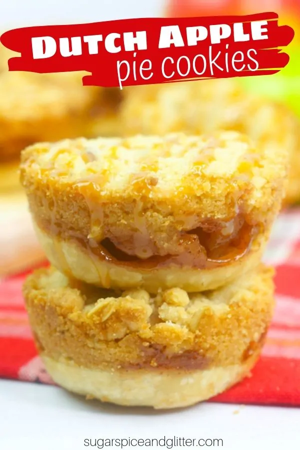 Dutch Apple Pie Cookies are a fun take on a traditional Dutch Apple Pie. They make a fun Thanksgiving cookie with three layers of melt-in-your-mouth deliciousness