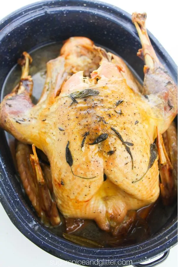 This quick and easy bacon fat roasted turkey recipe lets you focus on what's important this holiday season -and not be stuck in the kitchen, basting and babysitting the bird!