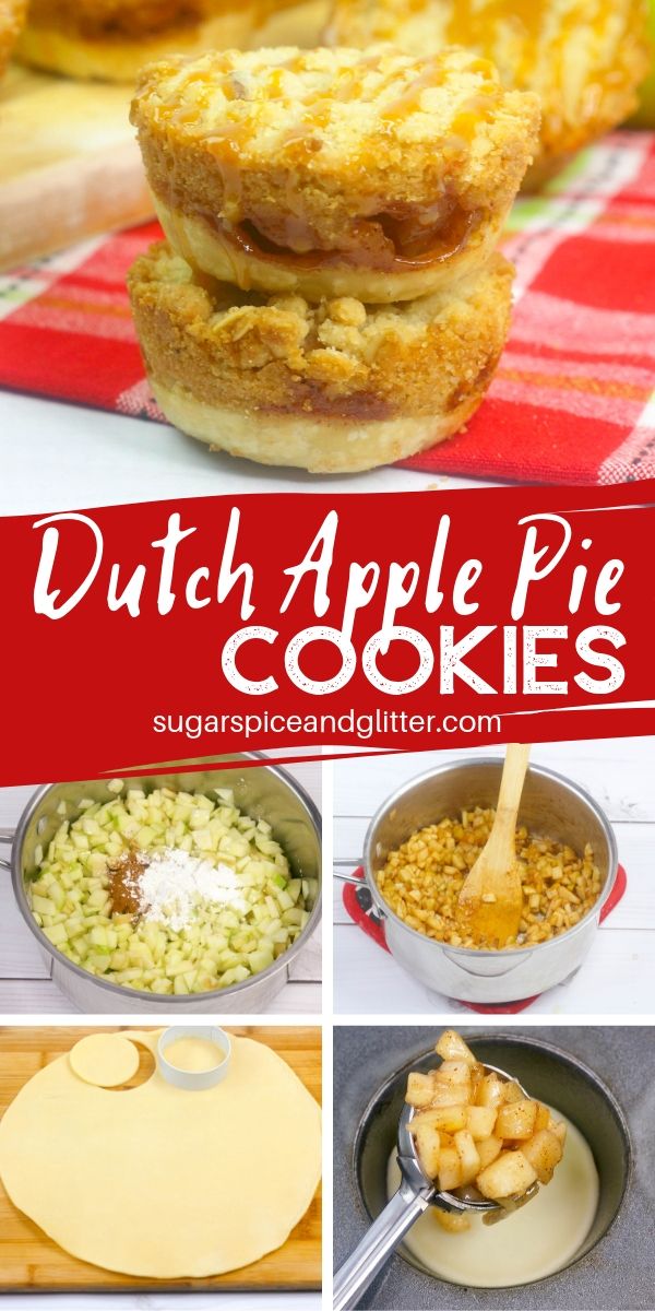 Dutch Apple Pie Cookies are a fun take on a traditional Dutch Apple Pie. They make a fun Thanksgiving cookie with three layers of melt-in-your-mouth deliciousness
