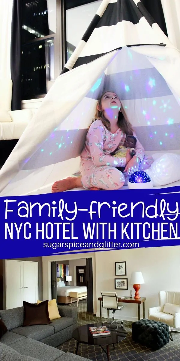 Staying in NYC doesn't have to be expensive! This Midtown Manhattan hotel has it all: great service, full kitchens in-suite, and perks for the kids! No need to stay in Jersey to save money