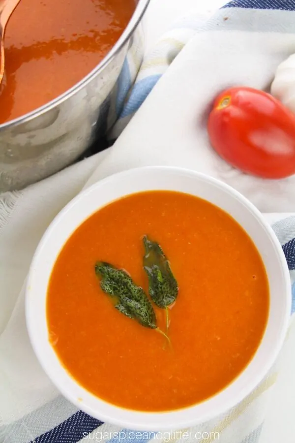 Love tomato soup? You'll love this homemade roasted tomato soup that is super simple to make and incredibly flavorful
