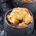 Chocolate Bread Pudding Cauldrons (with Video)