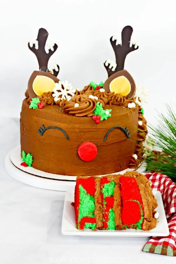How adorable is this chocolate reindeer cake? And sounds super simple to make, too!