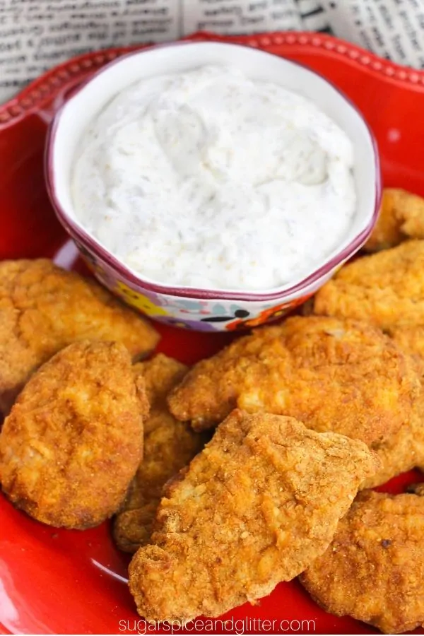 Baked Chicken Tenders with Homemade Ranch Dip
