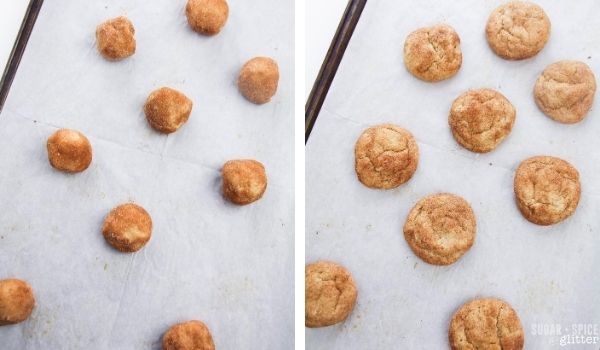 Process shot of making apple butter snickerdoodles