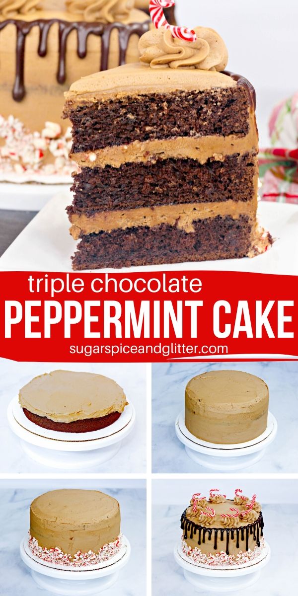 If you're a Peppermint Mocha fan, you're going to love this Triple Chocolate Peppermint Cake. It's the perfect Christmas Cake and super simple to make