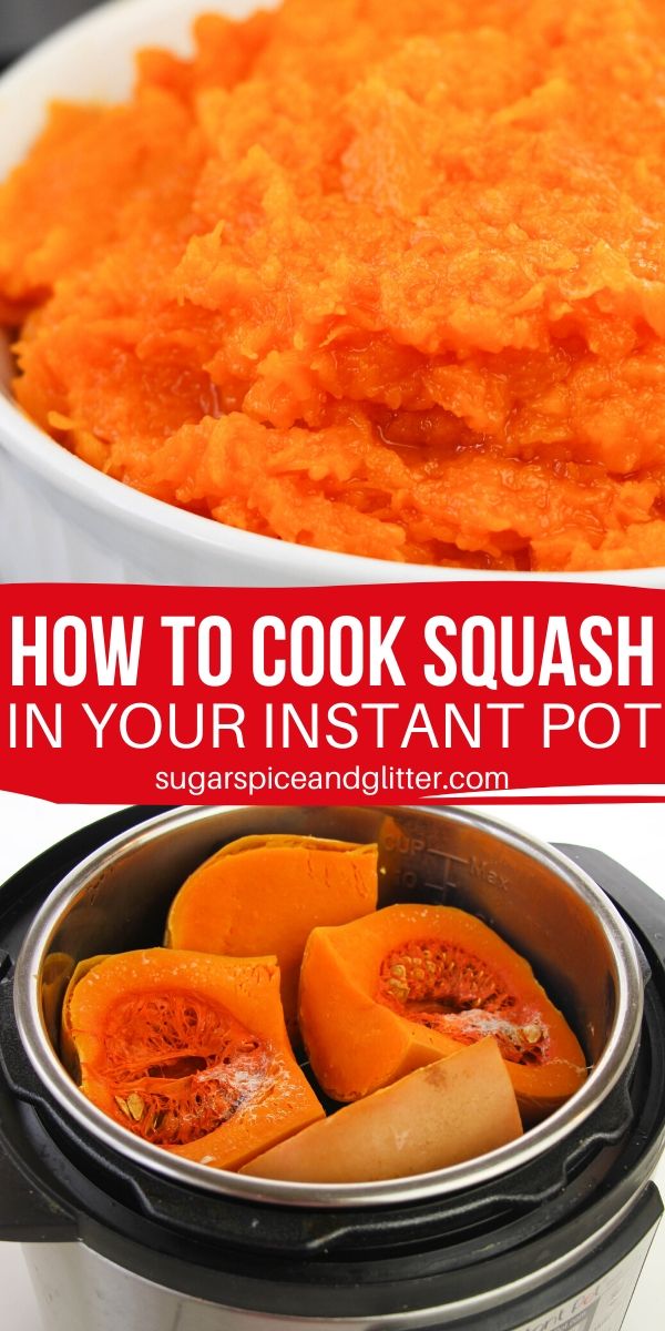 How to steam butternut squash in the Instant Pot - perfect for prepping the squash for use in other recipes like butternut squash soup, or just serving as a healthy, flavorful side