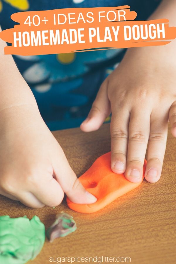 40 Amazing Ideas for Homemade Play Dough - from unique play dough recipes, homemade play dough kits, and more!