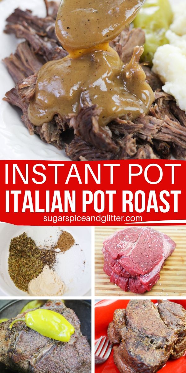 How to make the perfect Pot Roast in the Instant Pot - this Italian Pot Roast has a bit of bite, perfect for homemade Hot Beef Sandwiches!