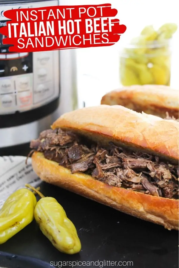 A super simple Instant Pot recipe for the best Italian Beef Sandwiches you will ever make - made even easier with your Instant Pot!