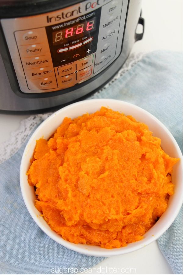 Skip the oven and make this Instant Pot Butternut Squash - perfectly steamed squash for an easy sidedish or to use in your favorite butternut squash recipes