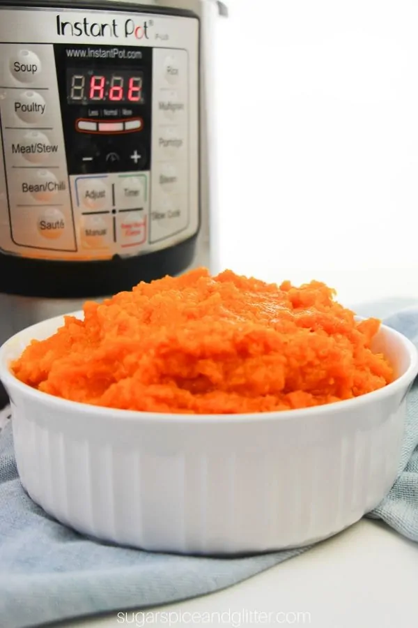 Skip the oven and make this Instant Pot Butternut Squash - perfectly steamed squash for an easy sidedish or to use in your favorite butternut squash recipes