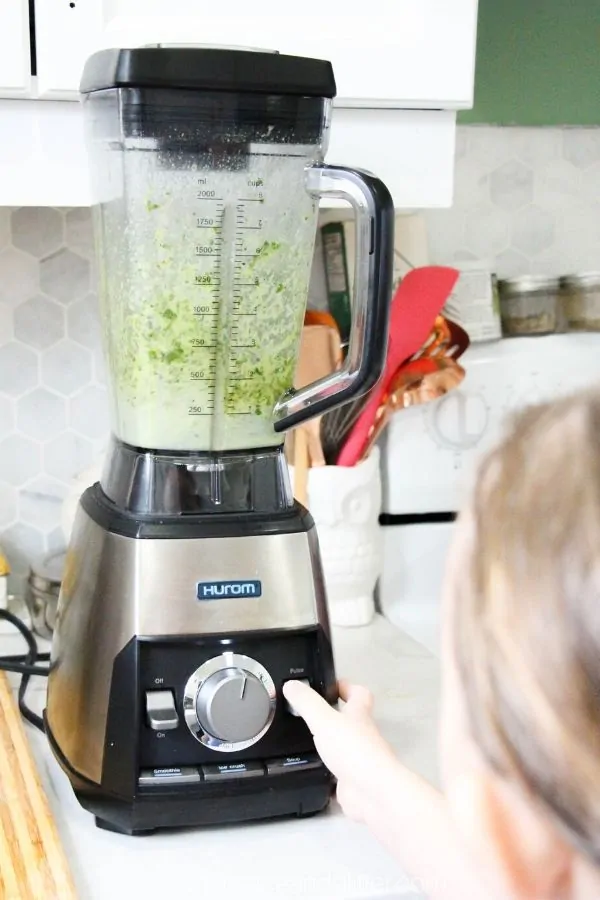 Use a high-speed blender for making homemade chimichurri sauce