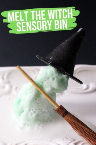 melt the witch sensory bin