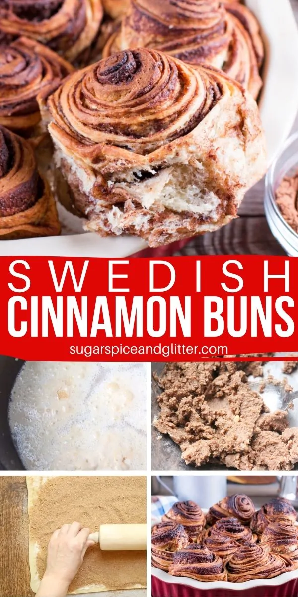 These Swedish Cinnamon Buns have a flaky exterior, chewy center and layers upon layers of cinnamon-sugar goodness. Total brunch goals!