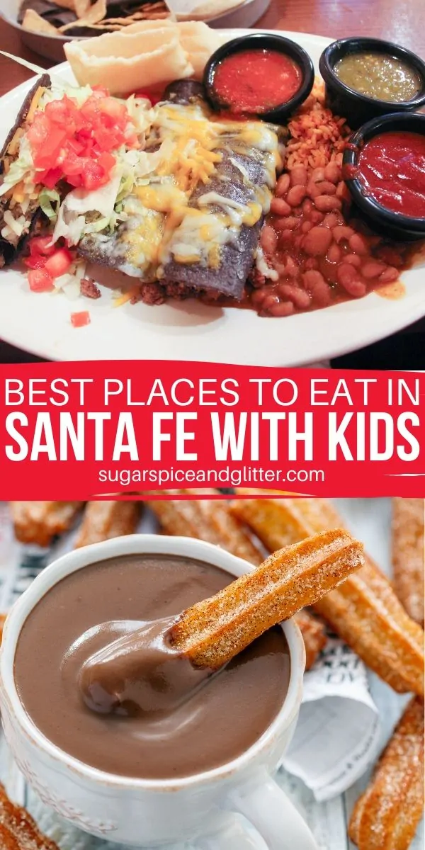 The BEST restaurants in Santa Fe, New Mexico for families - taste authentic New Mexican food and find some lively restaurants for tapas and entertainment