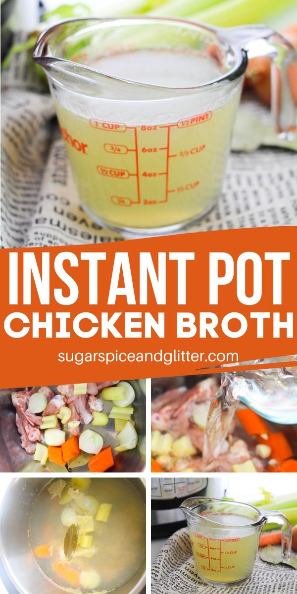 The easiest method for flavorful chicken stock, saving you money and time! Make Flavorful Chicken Stock at Home in Your Instant Pot in Less than an Hour!