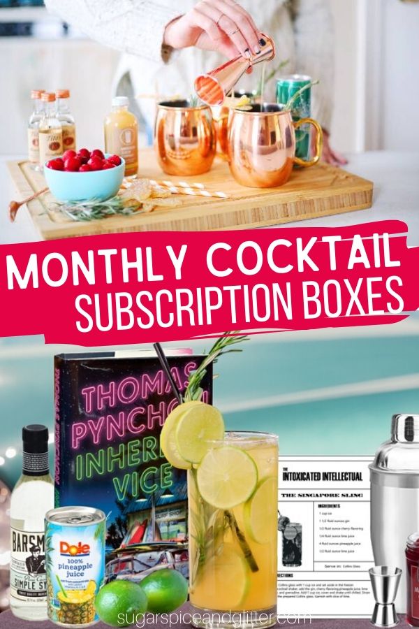 A fun way to experiment with different cocktails and build your home bar set-up, these Monthly Cocktail Subscription Boxes deliver everything you need for your next cocktail night