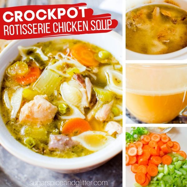 Crockpot Chicken Noodle Soup with Rotisserie Chicken (with Video) ⋆ ...