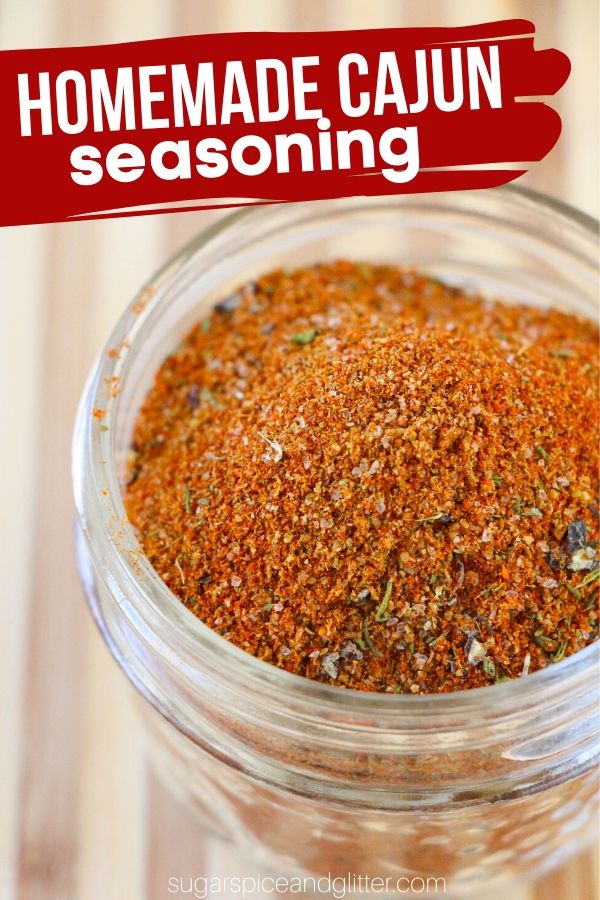 A simple homemade cajun seasoning to spice up your favorite recipes! A sweet homemade gift for the cajun food lover in your life, too