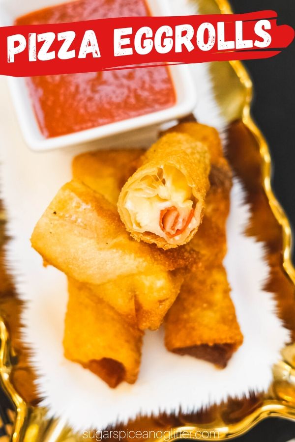 A unique twist on pizza, these Pizza Egg Rolls are a fun appetizer for a party or family movie night. Use a skillet, deep fryer or airfryer to make these crunchy, cheesy snacks!