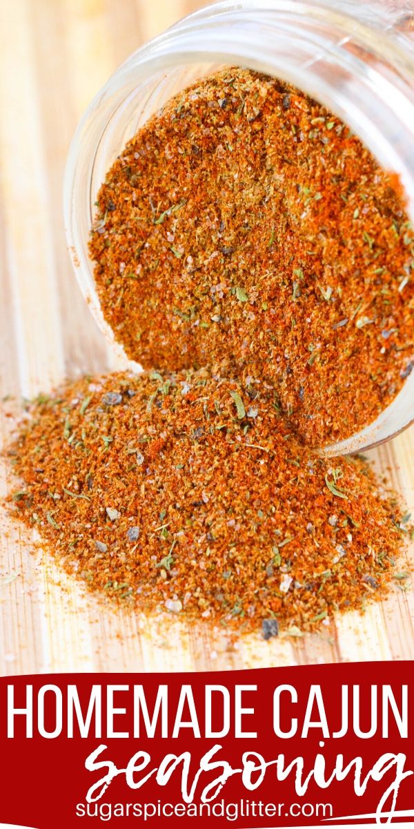 A simple homemade cajun seasoning to spice up your favorite recipes! A sweet homemade gift for the cajun food lover in your life, too