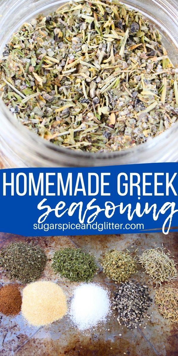 This homemade Greek seasoning tastes way better than anything you will find at the store, and avoids all of the nasty ingredients found in traditional seasoning mixes. Just pure flavor to spice up your favorite Greek recipes