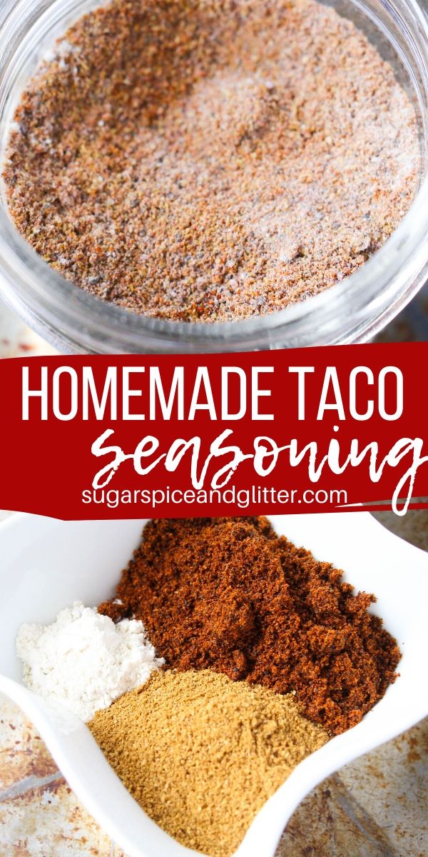 How to make homemade taco seasoning to avoid the price and nasty ingredients in taco seasoning packets! Perfect on meat, potatoes, or soups!