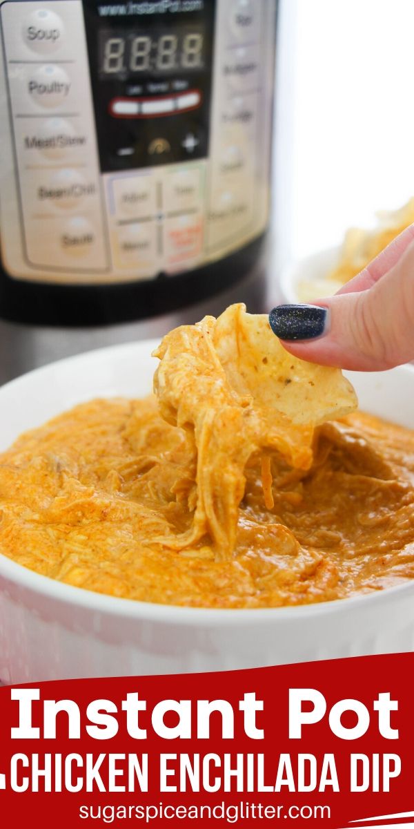 This delicious chicken enchilada soup is super cheesy, saucy and packed with protein - and made completely in the Instant Pot! Perfect for a party, especially if you'll have keto guests