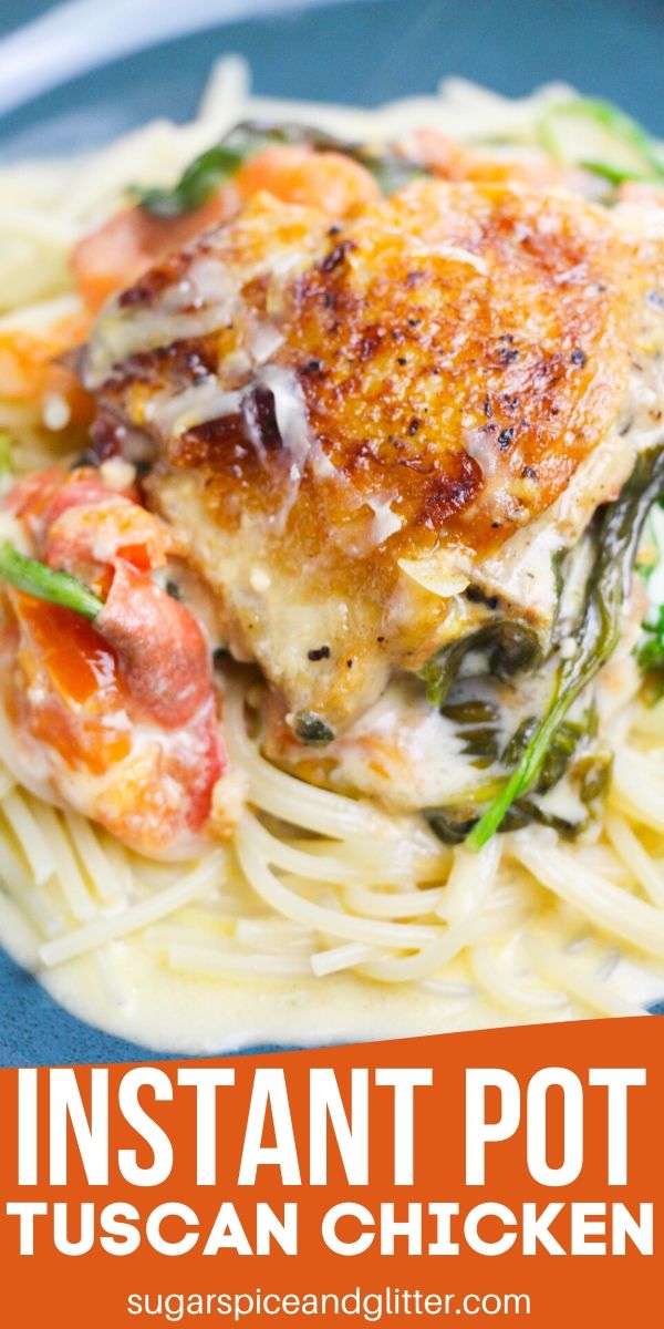 Instant Pot Tuscan Chicken is a family-friendly chicken dinner ready in less than 20 minutes! It's the perfect weeknight meal when you want something special and restaurant-quality