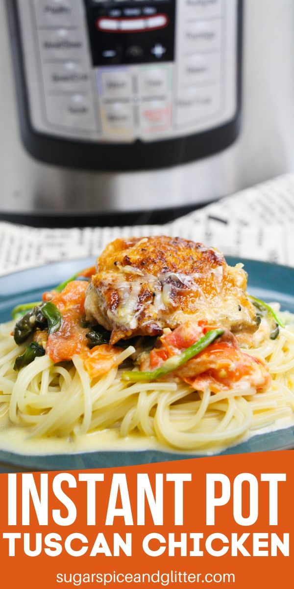 How to make the BEST Tuscan Chicken, in your Instant Pot! This easy chicken recipe takes less than 20 minutes and tastes absolutely restaurant-worthy