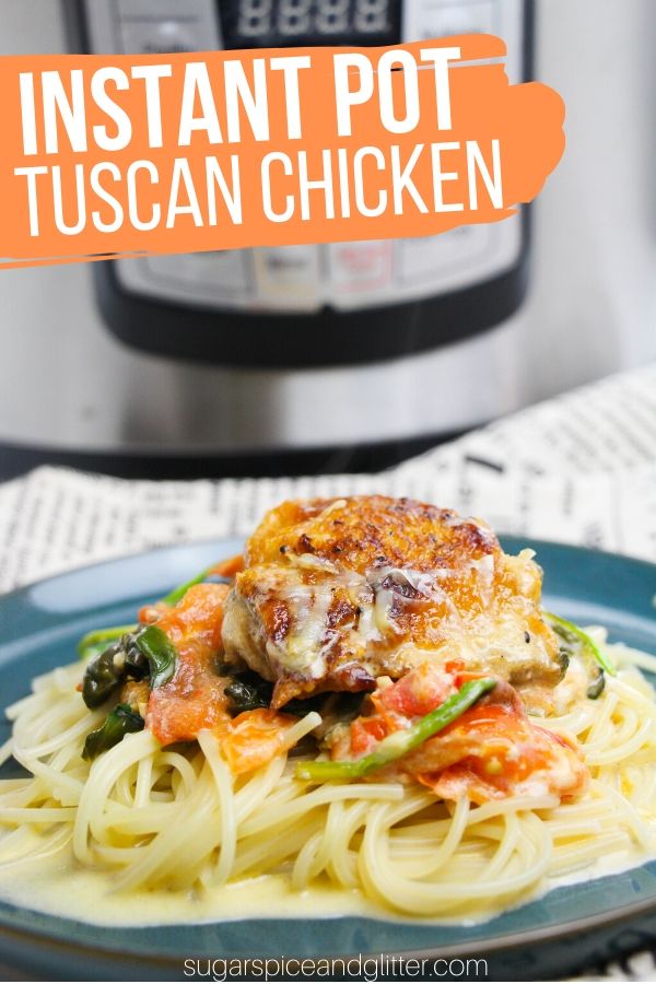 How to make the BEST Tuscan Chicken, in your Instant Pot! This easy chicken recipe takes less than 20 minutes and tastes absolutely restaurant-worthy