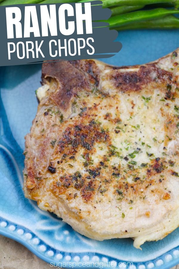 How to make mouth-watering oven baked ranch pork chops using homemade ranch seasoning or ranch seasoning packets (can also be grilled or cooked on the stove). These easy pork chops take less than 5 minutes to prep